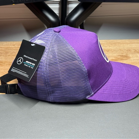 F1 Lewis Hamilton Purple Mercedes-Benz Driver Baseball Hat - Picture 4 of 6